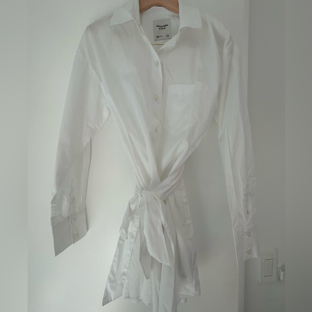 Abercrombie White Button Down Mini Dress